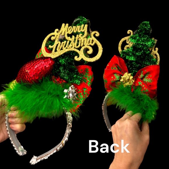 Christmas Headband, Holiday Party Headpiece, Ugly Sweater Party Hair Accessory - Picture 1 of 16